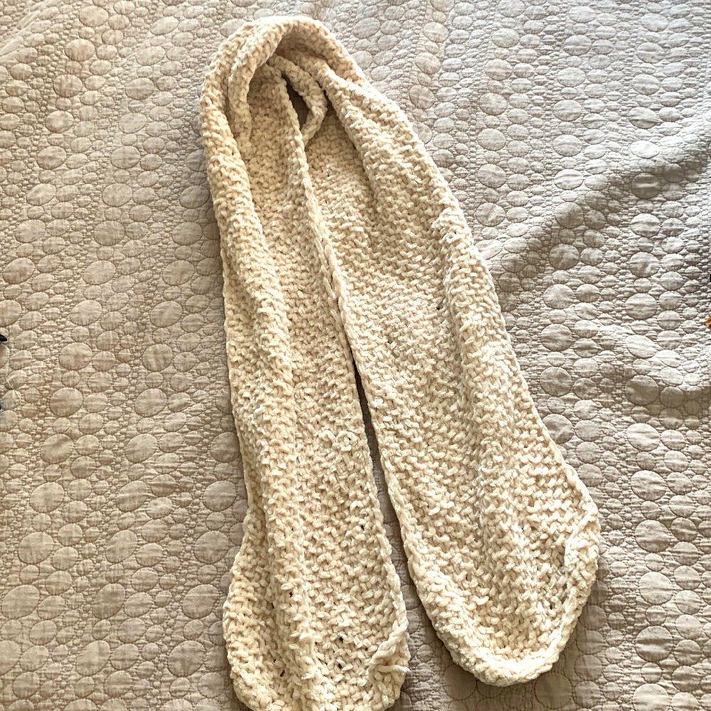 Hand knitted scarf
